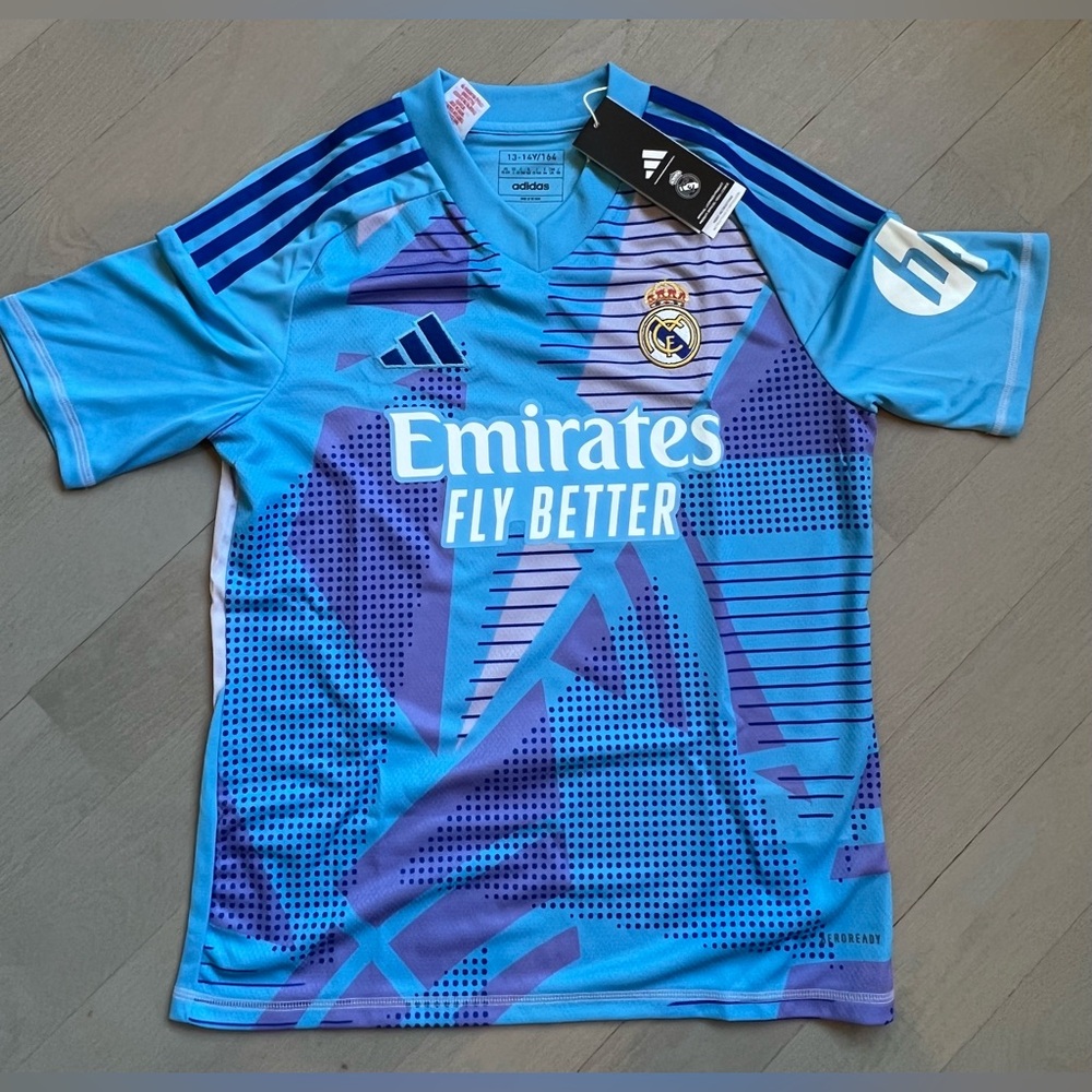 NEW Real Madrid Youth Goalkeeper Shirt Blue